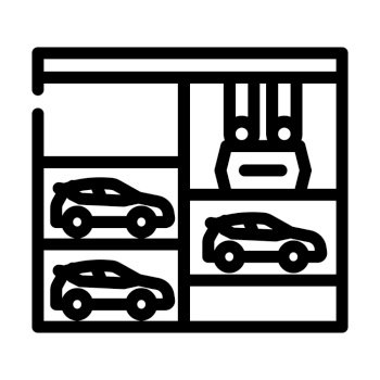 Multiple car icon. Car park symbol isolated