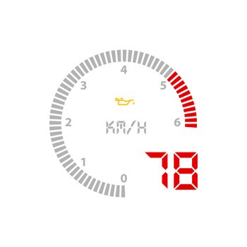 Rpm tachometer automotive dashboard gauge Vector Image