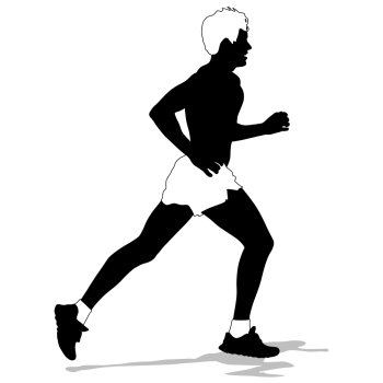 Running silhouettes Vector illustration