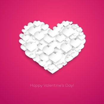 Vector Valentines Card with heart shape Love background