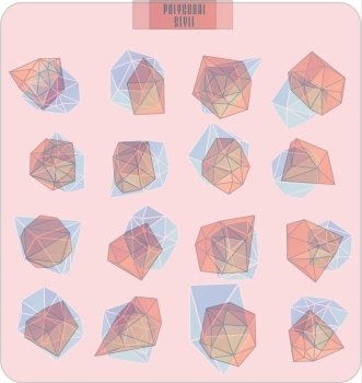 Abstract polygonal label design  transparent elements Hipster background  Cosmic style  low poly illustration
