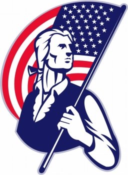 American revolution british flag flat - artistic Vector Image