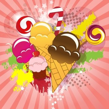 Collection of sweets  vector