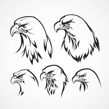 Eagle badge template Silhouette Vector illustration EPS 10 Eagle badge template Silhouette Vector illustration