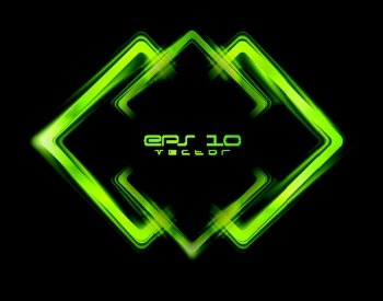 Abstract green shiny squares shapes Vector logo eps 10
