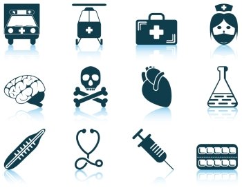 Set of medical icon EPS 10 vector illustration without transparency