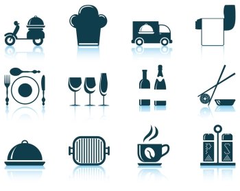 Set of restaurant icon EPS 10 vector illustration without transparency