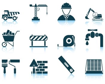 Set of construction icon EPS 10 vector illustration without transparency