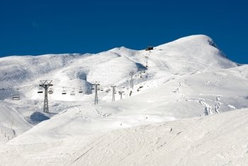 A Chair lift and ski runs - Kleine Scheidegg - Switzerland