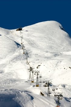 A Chair lift and ski runs - Kleine Scheidegg - Switzerland