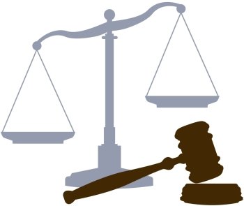 Scales and Gavel as symbols of the law lawyers and the legal justice court system