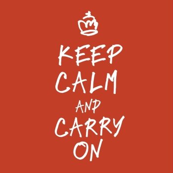 The words keep calm and carry on handwriting Vector  EPS10