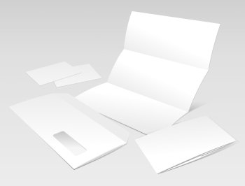 Blank Letter  Envelope  Business cards and booklet template Vector Illustration (EPS v80)