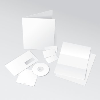 Blank Letter  Envelope  Business cards  CD and Folder template Vector Illustration