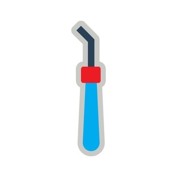 Icon of dental instrument in flat style Royalty Free Vector