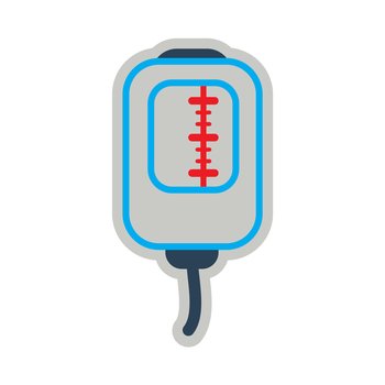 Icon of blood transfusion in flat style Royalty Free Vector