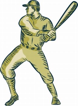 vintage baseball player vector